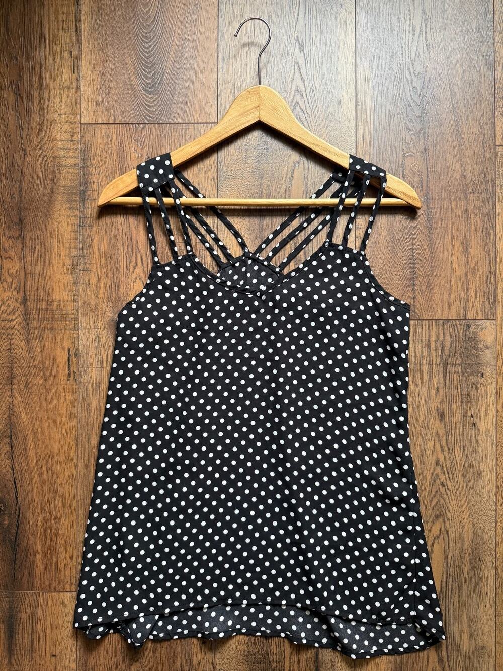 Polka Dot Cage Tank Papermoon Stitch Fix Cami Top Small Indie Sleaze